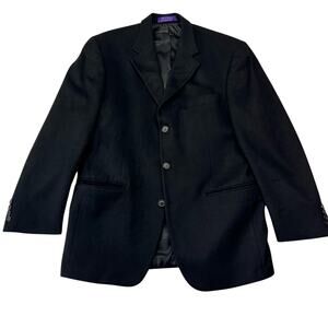 J. Ashford Blazer Mens 40R Black 100% cashmere